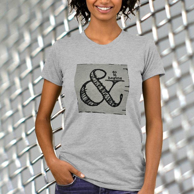 Ampersand Symbol und so beginnt es stilistischen S T-Shirt (Von Creator hochgeladen)