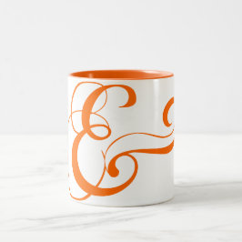 Ampersand-Symbol Zweifarbige Tasse