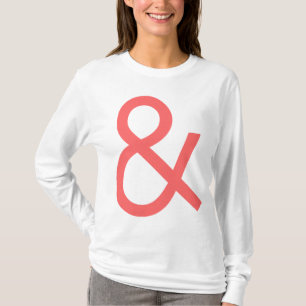 Ampersand - Tropisches Rosa auf Licht T-Shirt