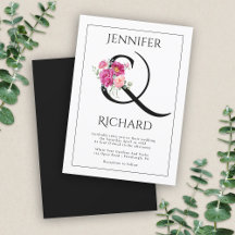 Ampersand und Strauß mit rosa Rosen Hochzeit