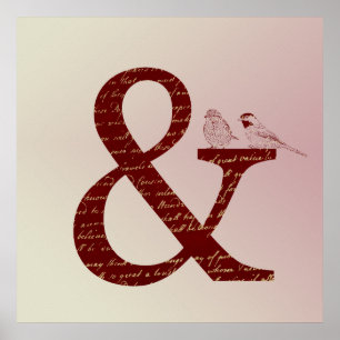 Ampersand Vögel Poster