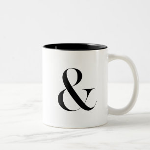 Ampersand Wohngestaltung Hochzeit Zwei-Töne-Kaffee Zweifarbige Tasse
