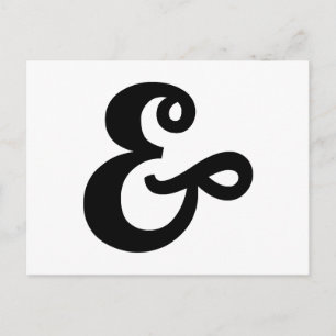 &, Ampersand-Zeichen Postkarte