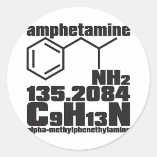 Amphetamin Runder Aufkleber