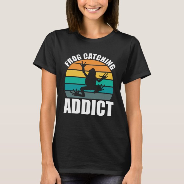 Amphibian Frog Catching Addict Frog Hunting T-Shirt (Vorderseite)