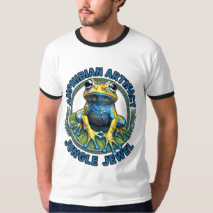 Amphibien-Artefakt-Dschungel-Juwel-Frosch-Kunst T-Shirt