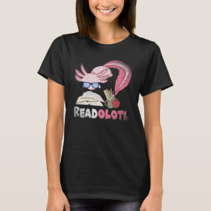 Amphibienheber Lesewurm Readolotl Axolot T-Shirt