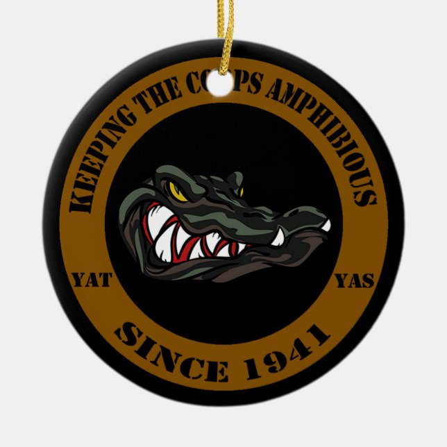 Amphibisch seit 1941 keramik ornament (Vorne)