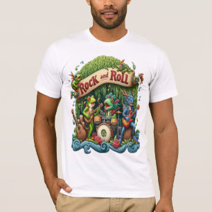 Amphibische Band, die in einem Sumpf mit Gitarren  T-Shirt