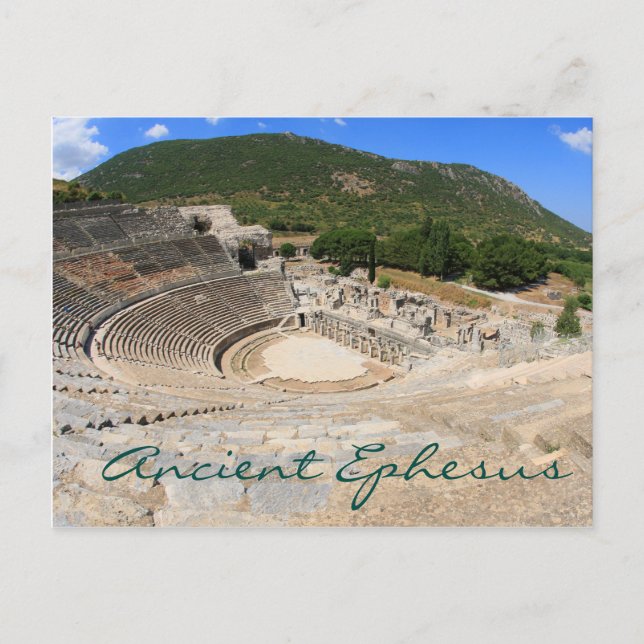 Amphitheater im antiken Ephesus - Moderne Türkei Postkarte (Vorderseite)