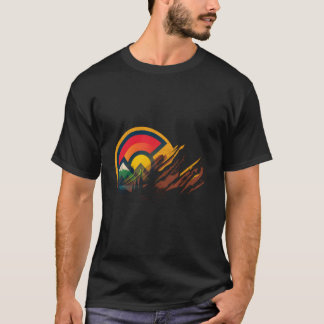 Amphitheater Rocks - Colorado State Flag T-Shirt
