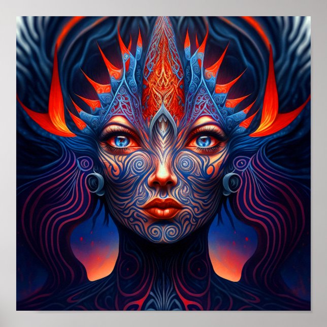 Amphitrite - Göttin der Wassermauer Kunstdruckerei Poster (Vorne)