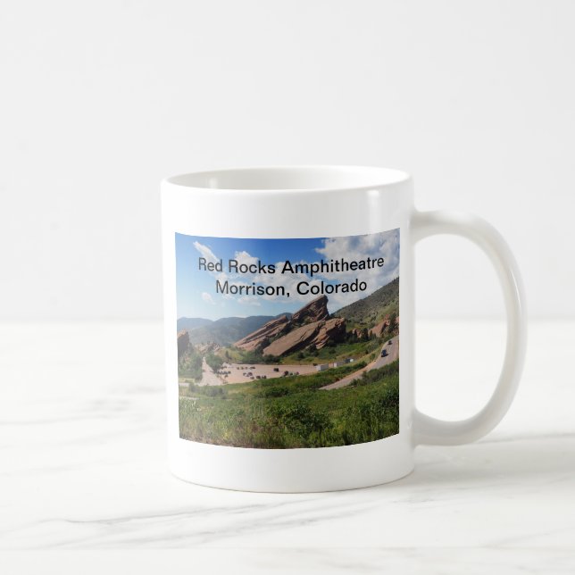 Ampitheater Rote Felsen in Morrison Colorado Kaffeetasse (Rechts)