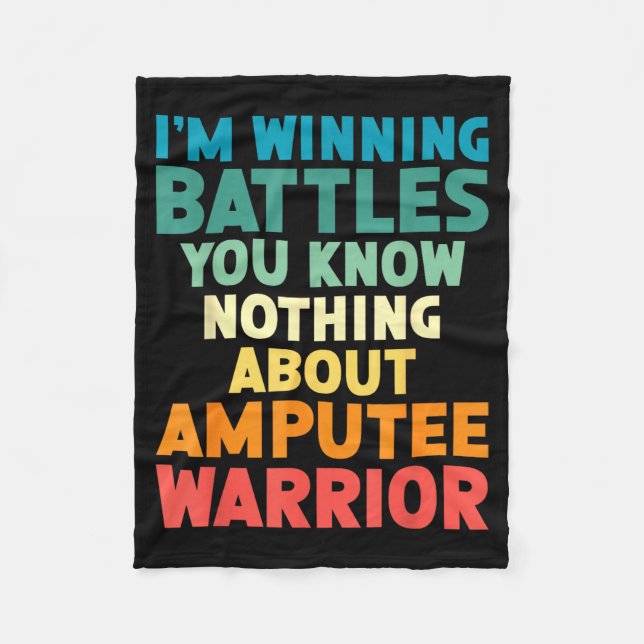 Ampu Warrior Bein Ampu Arm Ampu Beinamputation Fleecedecke (Vorderseite)