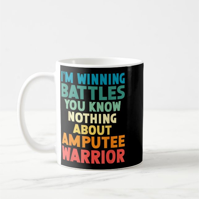 Ampu Warrior Bein Ampu Arm Ampu Beinamputation Kaffeetasse (Links)