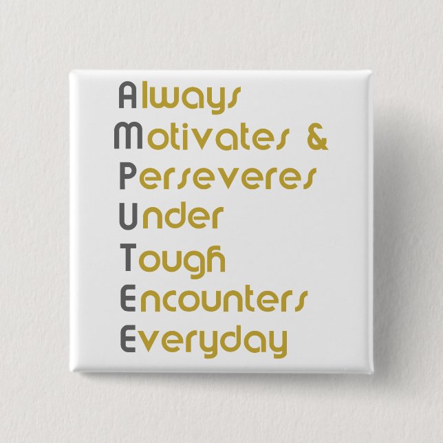 Amputee A.M.U.T.E. Button (Vorderseite)