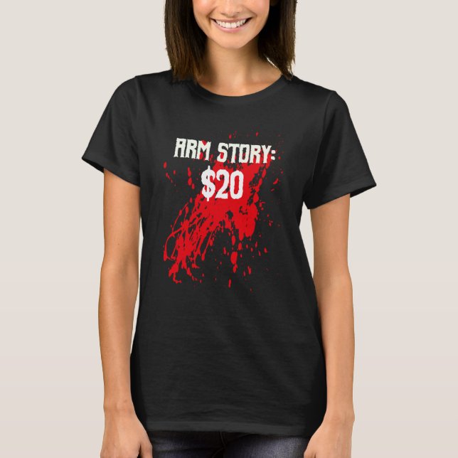 Amputee Arm Story Amputation Surgery Humor Joke T-Shirt (Vorderseite)