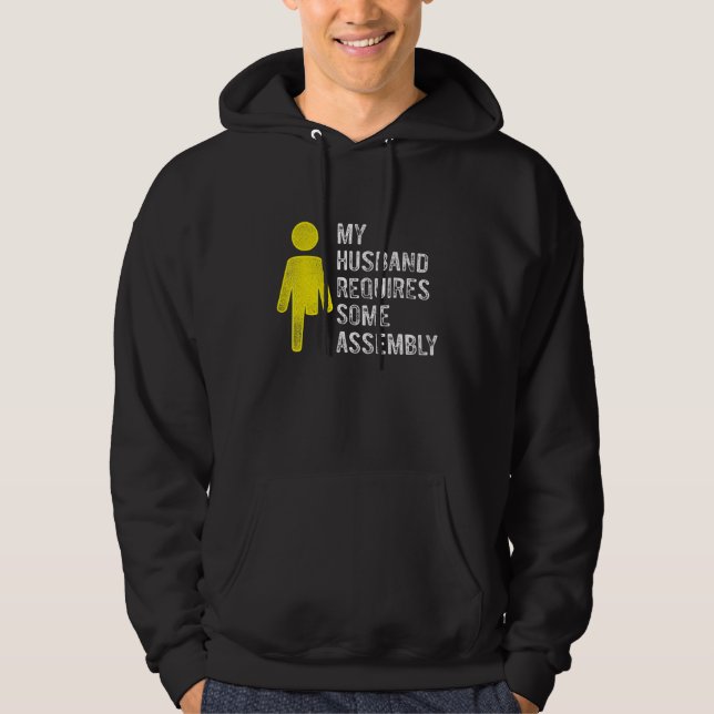 Amputee Humor Husband Assembly Leg Arm   Recovery Hoodie (Vorderseite)