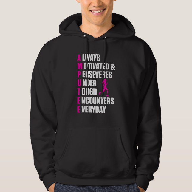 Amputee Spaß Definition Leg Arm Funny Erholung Hoodie (Vorderseite)