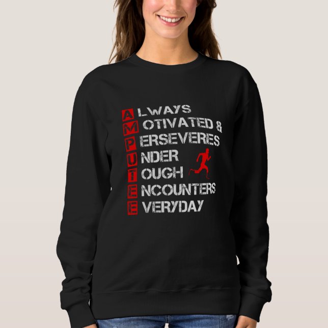 Amputee Spaß Definition Leg Arm Funny Erholung Sweatshirt (Vorderseite)