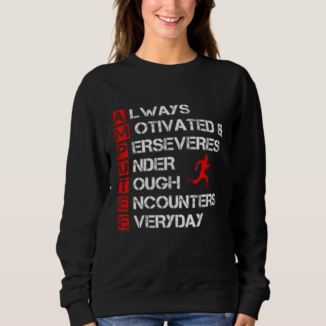 Amputee Spaß Definition Leg Arm Funny Erholung Sweatshirt (Vorderseite)