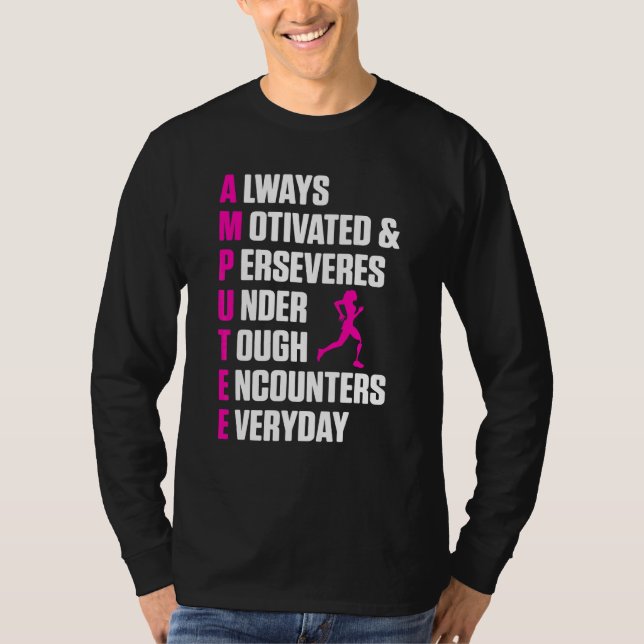 Amputee Spaß Definition Leg Arm Funny Erholung T-Shirt (Vorderseite)