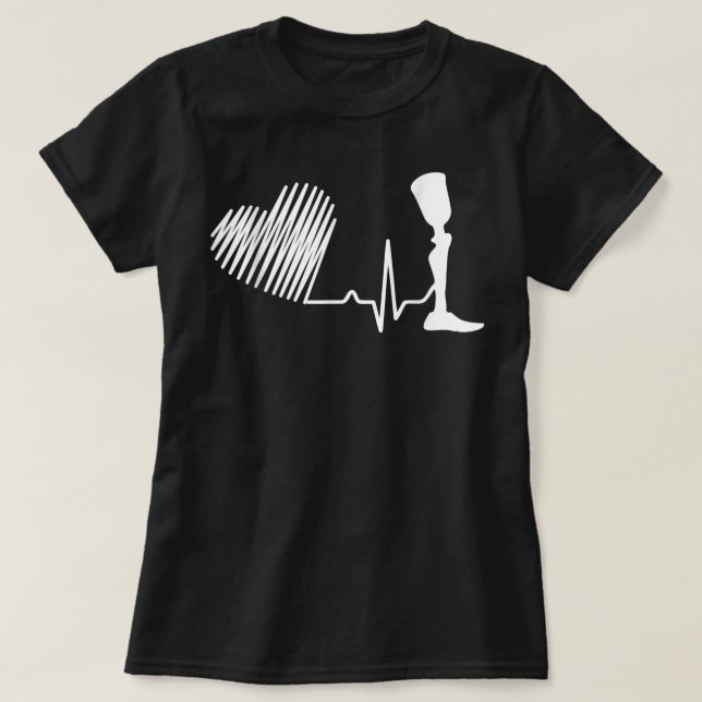 Amputee Spaß Heartbeat Leg Arm Funny Erholung Gif T-Shirt (Design vorne)