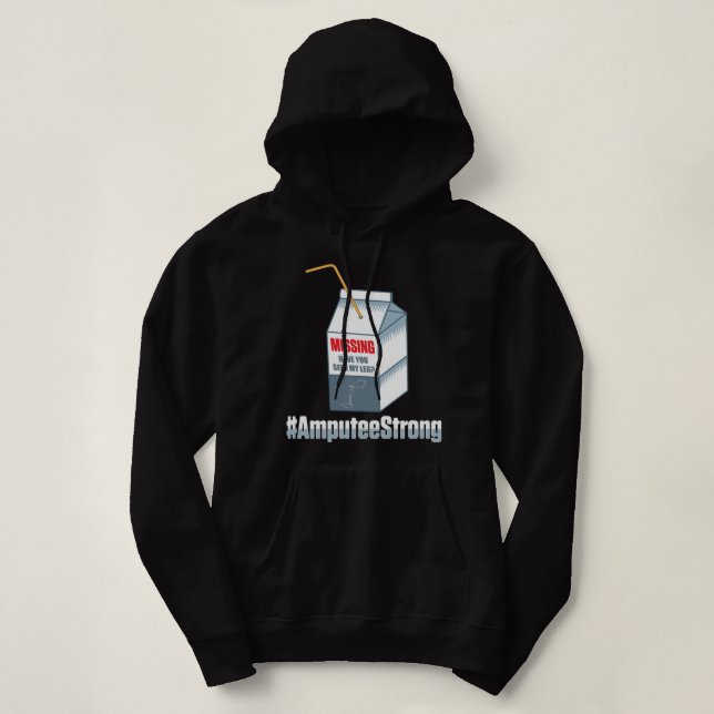 Amputee Spaß Vermisster Lengarm Funny Erholung Ges Hoodie (Design vorne)