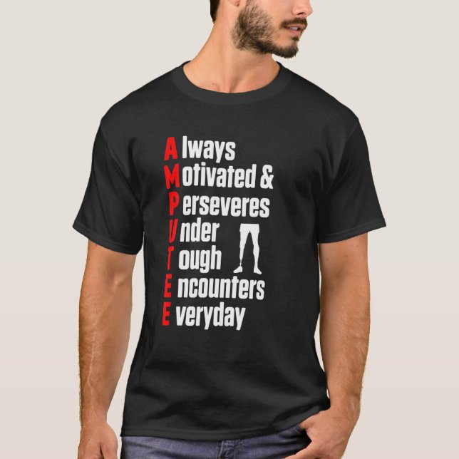 Amputierte Spaß Definition Leinen Arm Funny Erholu T-Shirt (Vorderseite)