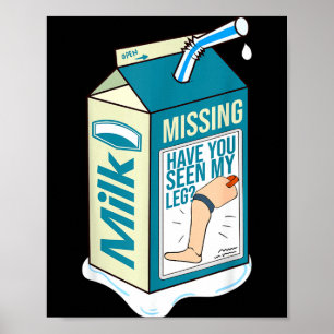 Amputierter Lustiger T-Shirt Humor Zitat Prothese Poster