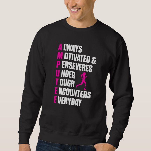 Amputierter Spaß Definition Leg Arm Funny Erholung Sweatshirt (Vorderseite)