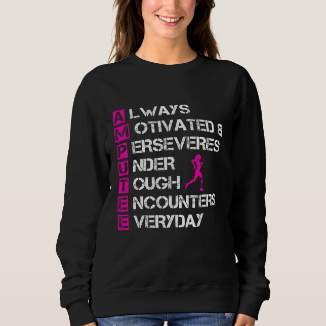 Amputierter Spaß Definition Leg Arm Funny Erholung Sweatshirt (Vorderseite)