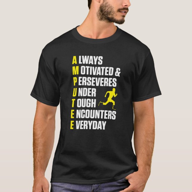 Amputierter Spaß Definition Leg Arm Funny Erholung T-Shirt (Vorderseite)