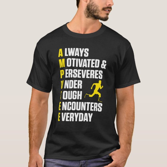 Amputierter Spaß Definition Leg Arm Funny Erholung T-Shirt (Vorderseite)