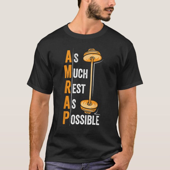 AMRAP As Much Rest As Possible  Workout T-Shirt (Vorderseite)