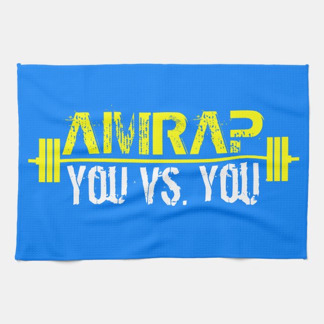AMRAP - Herz über Verstand Geschirrtuch (Horizontal)