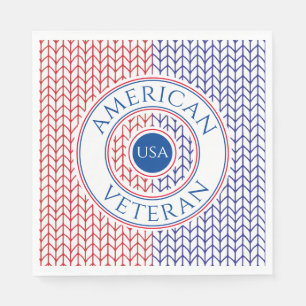 AMRICAN VETERAN Standard Luncheon Paper Napkins Serviette