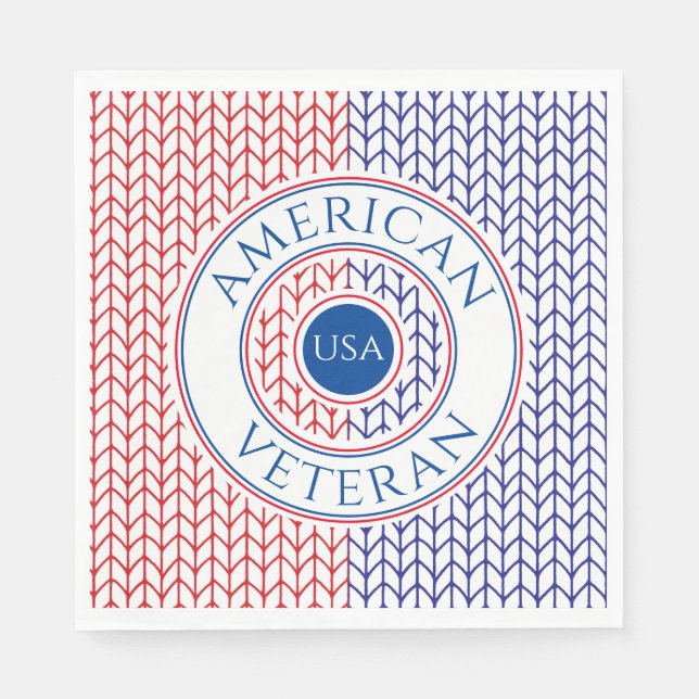 AMRICAN VETERAN Standard Luncheon Paper Napkins Serviette (Vorderseite)