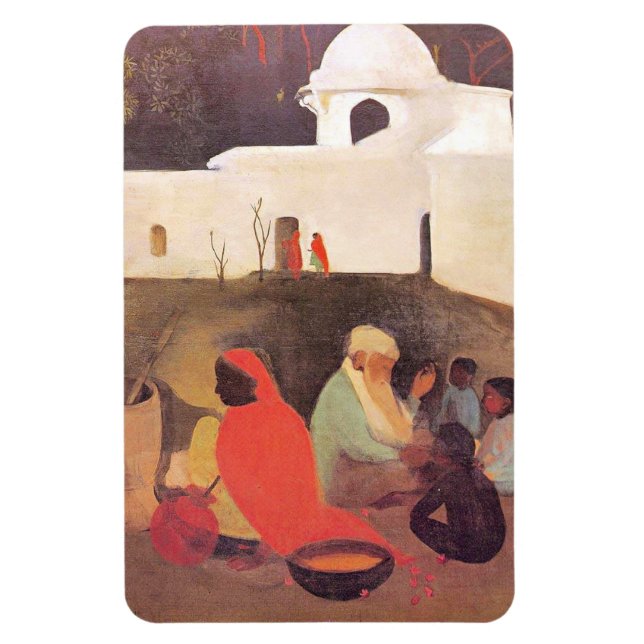 Amrita Sher-Gil - Alte Geschichtenerzählerin, Magnet (Vertikal)