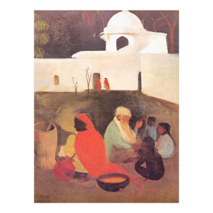 Amrita Sher-Gil - Alte Geschichtenerzählerin, schö Fotodruck