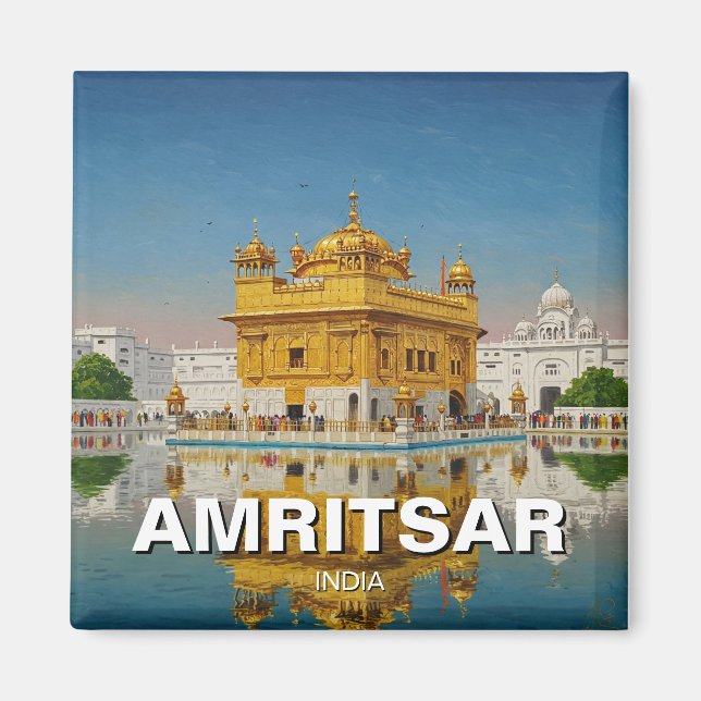 Amritsar Golden Tempel Indien Magnet (Vorne)