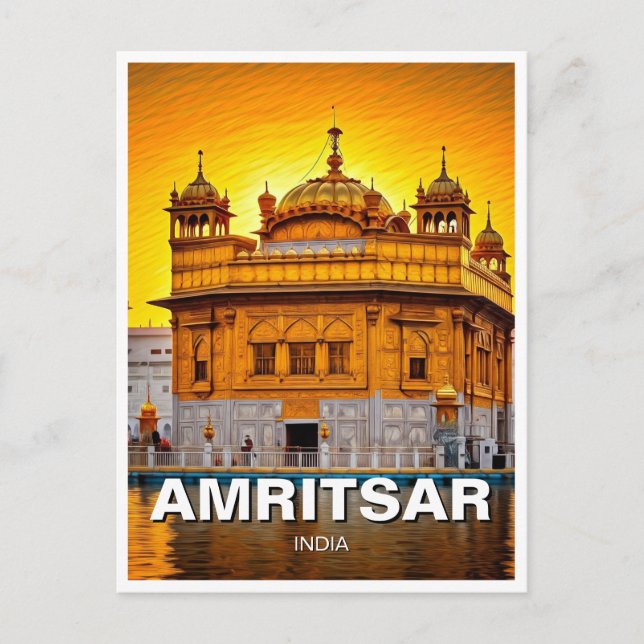 Amritsar Golden Tempel Postkarte (Vorderseite)