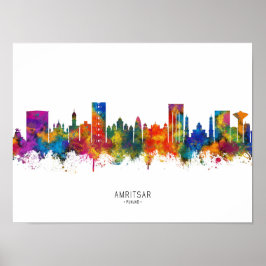 Amritsar Punjab Skyline Poster