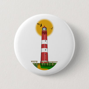 Amrum Lighthouse Deutschland Button