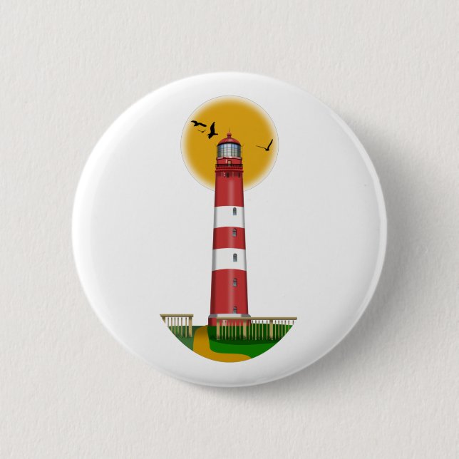 Amrum Lighthouse Deutschland Button (Vorderseite)