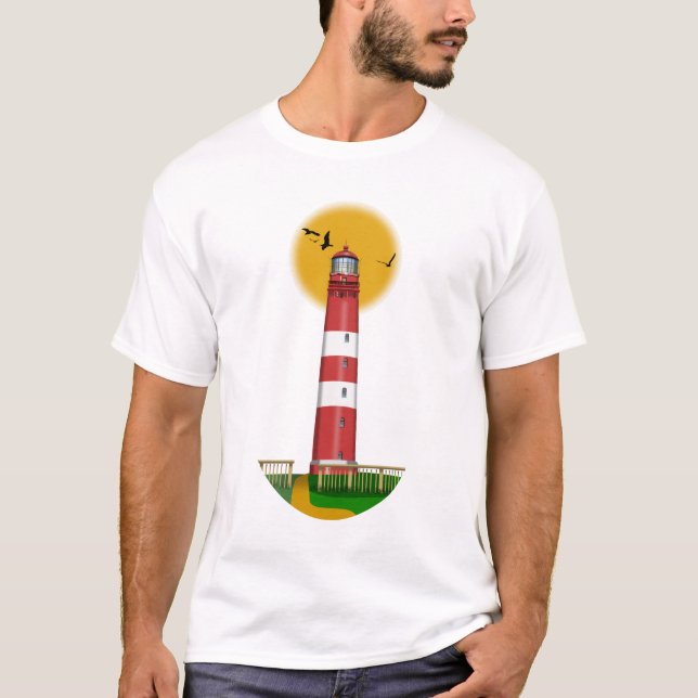 Amrum Lighthouse Deutschland T-Shirt (Vorderseite)