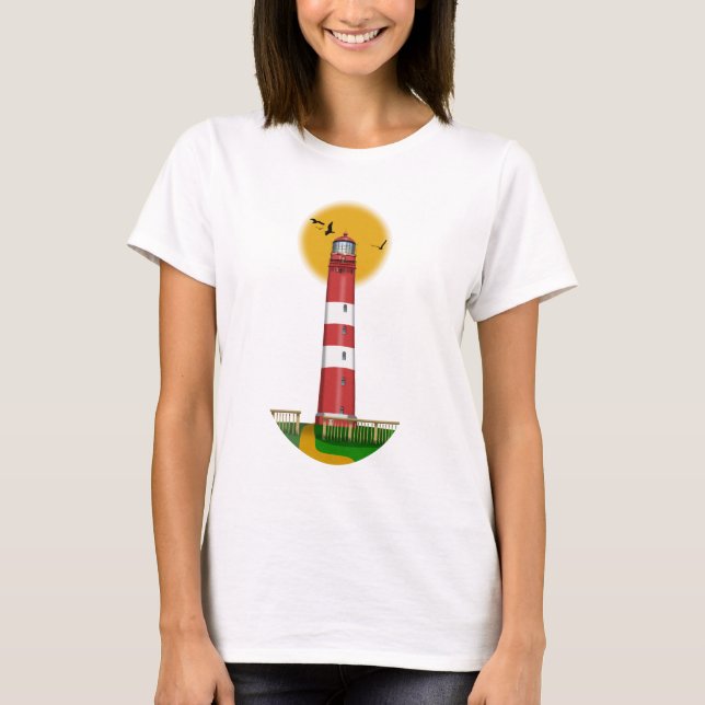 Amrum Lighthouse Deutschland T-Shirt (Vorderseite)