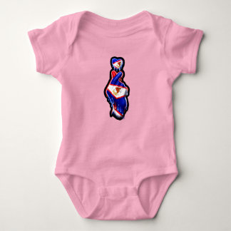 AmSamoa Finger Heart Blackout Baby Strampler