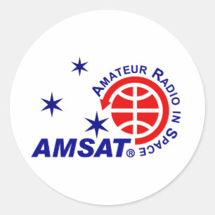 AMSAT-Logo-Aufkleber Runder Aufkleber