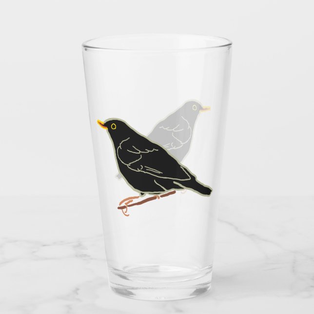 Amsel Glas (Vorderseite)